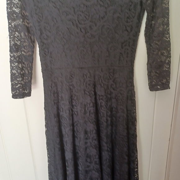 Coeur Vague Brand Woman's Black Lace Overlay Maxi Dress - Picture 6 of 9